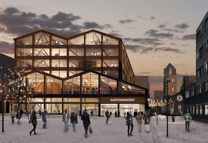 Visionsbild norrauppgången Slakthusområdet