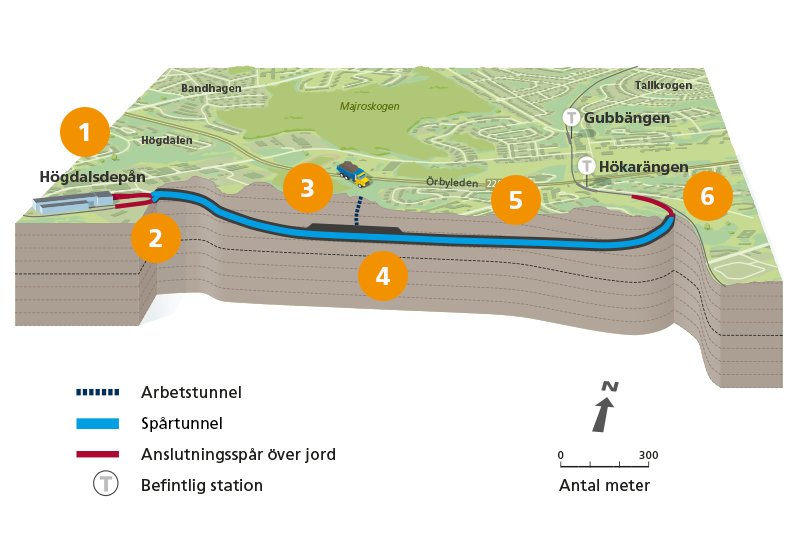 Karta som visar projektets utbredning