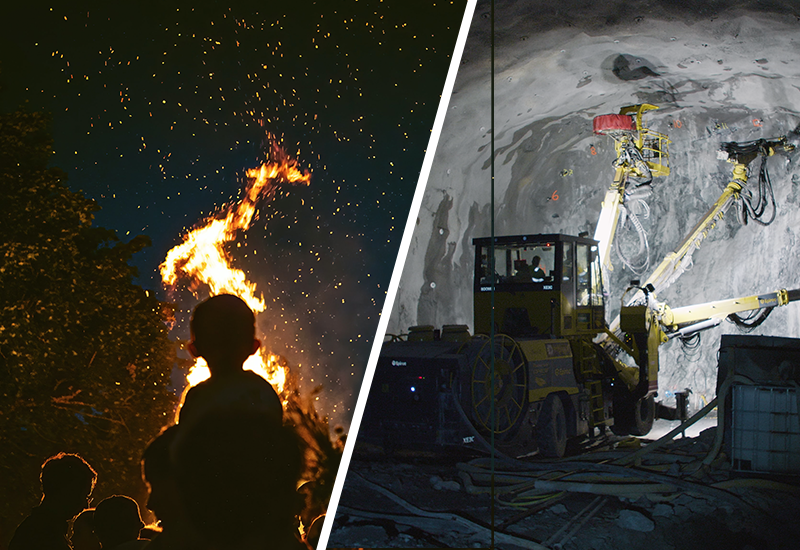 majeld och tunnelborrmaskin