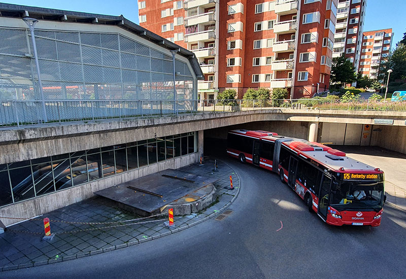 Bild på station Akalla och bussterminalen
