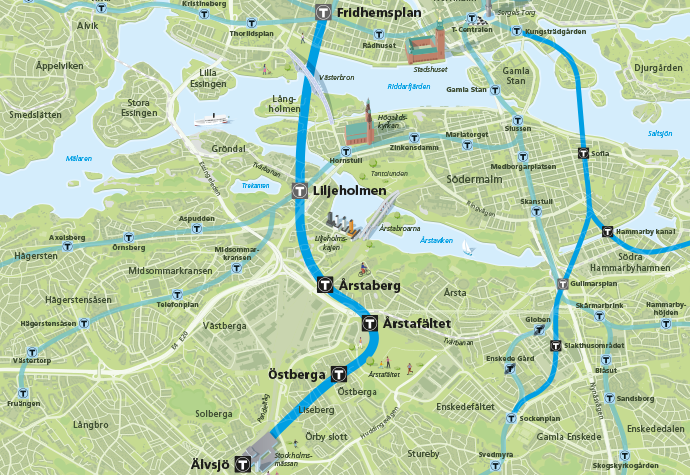 Karta över den nya sträckan.