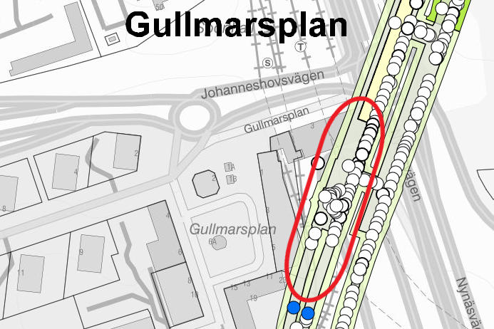 nom det markerade området kommer spräng ske.