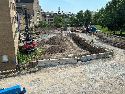 Arbetsområdet i Stora Blecktornsparken