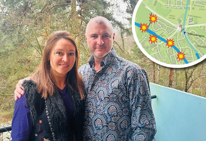 Irina och Boris. Infälld karta som visar var det har låtit.